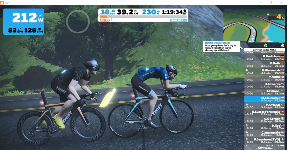 Zwift Radtraining zu Hause im Winter