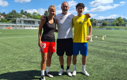 Benfica Lissabon-Fußballprofi Anna Gasper beim Training am A XIII Auhof Center Kinkplatz in Wien Hütteldorf