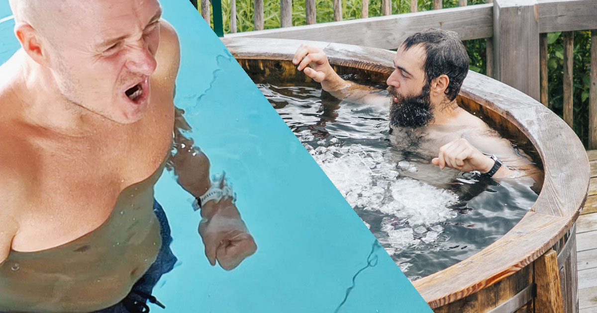 eisbaden nach dem sport